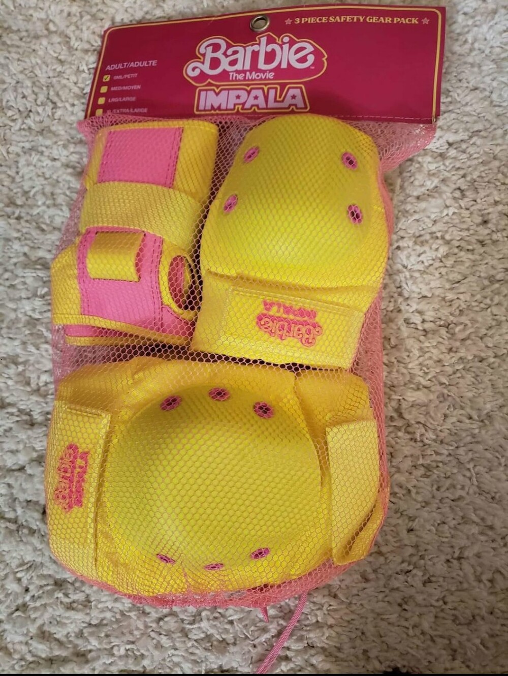 Barbie Impala Adult Small 3 Piece Protective Set